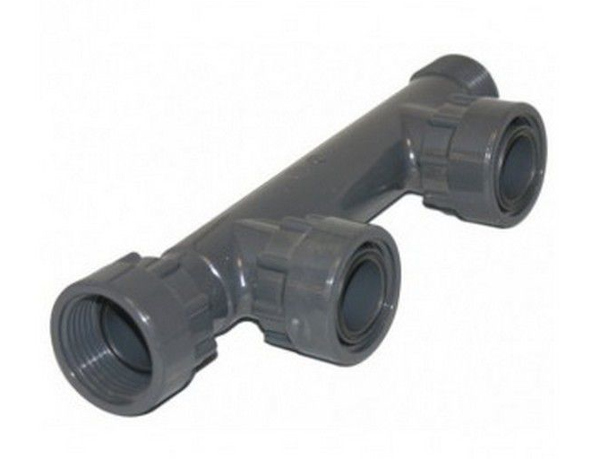 Collecteur 2 vannes  - 1m. x 3 unions 1f. Dura